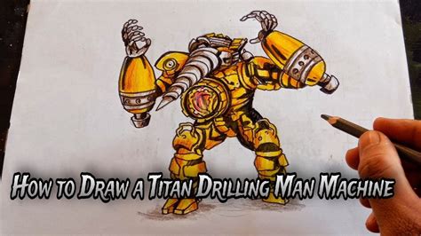 How To Draw A Titan Drilling Man Machine Domstudio Skibiditoilet
