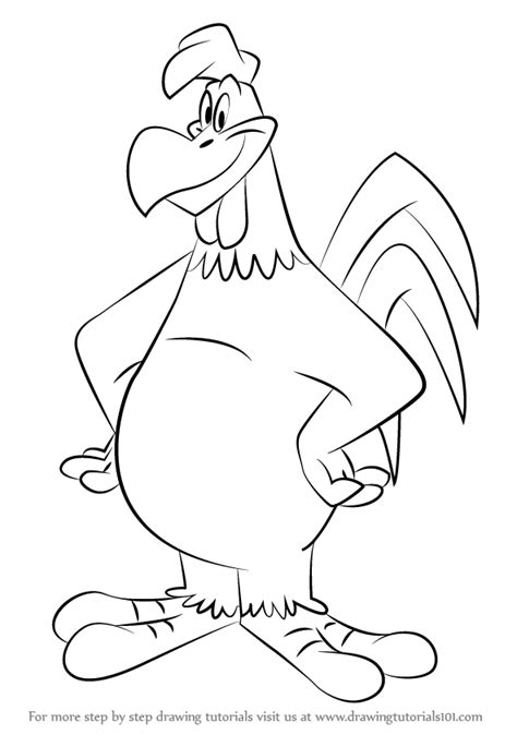 How To Draw Foghorn Leghorn From Looney Tunes Looney Tunes Step By