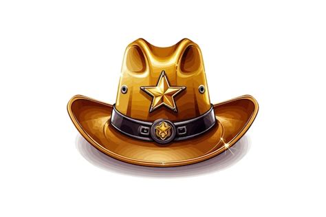 Premium Vector Cowboy Hat With Sheriff Badge Vector Illustration Design