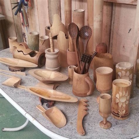 Produk kerajinan dari bahan kayu, bambu, . Berbagai Kerajinan Tangan Dari Bambu | | Kumpulan Seni ...