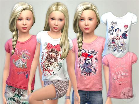 Lillkas T Shirt Collection Gp06 Sims 4 Clothing Sims 4 Cc Kids