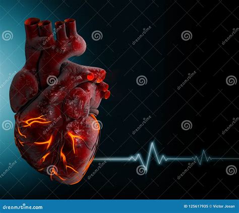 Cuore Umano Anatomia Dellillustrazione Umana Del Cuore 3d