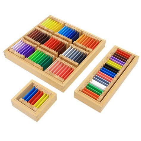 Toys And Games Montessori Sensorial Material Three Color Box Kids
