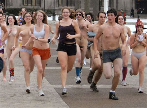 Public Nudity Project Polar Bear Run University Of Chicago Usa