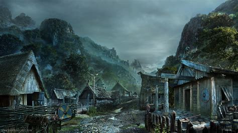 Dump Of 50 Wallpaper Backgrounds All 4k And No Watermarks Viking Village Fantasy Landscape
