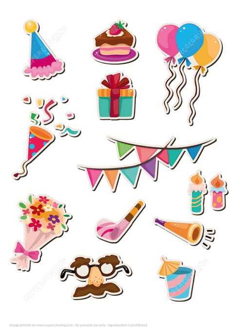 Printable Stickers For Happy Birthday Party Free Printable Papercraft