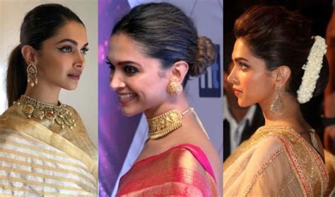 50 stylish hairstyles to try on sarees. Deepika Padukone Hairstyles With Sarees - Style Inspiration!