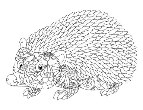 Igel Animal Mandala Malseite Sofort Download | Etsy