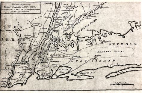 British Map Of The New York Campaign 1776 Journal Of The American