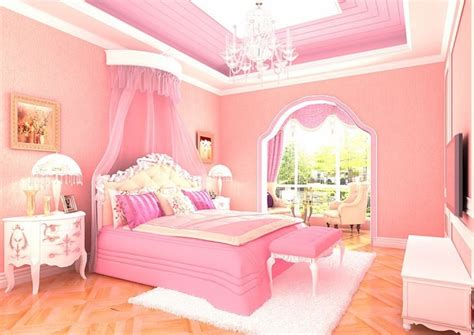 Free Download Korean Style Girls Pink Bedroom Wallpaper Cartoon 3d