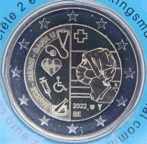 Belgien 2 Euro Münze Für Die Pflege Während Der Covid Pandemie
