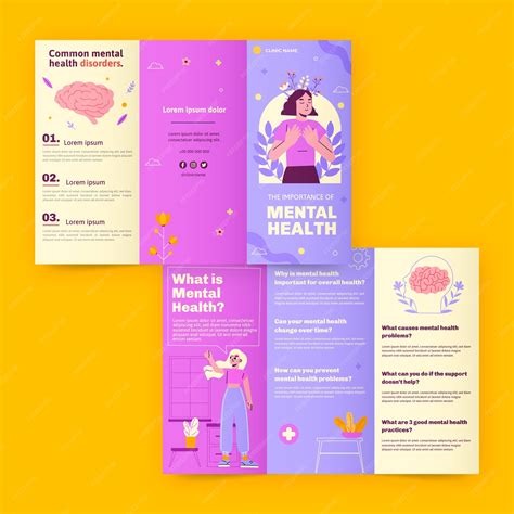 free mental health brochure templates to edit and print canva ph