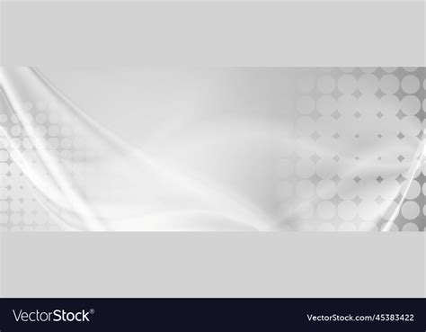 Light Grey Abstract Wavy Grunge Banner Royalty Free Vector