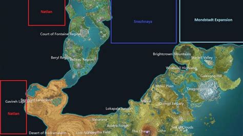 Genshin Impact Full Teyvat Map Leaked Online Here Are All The Details