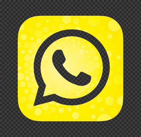 Hd Modern Yellow Outline Whatsapp Wa Square Logo Icon Png Citypng