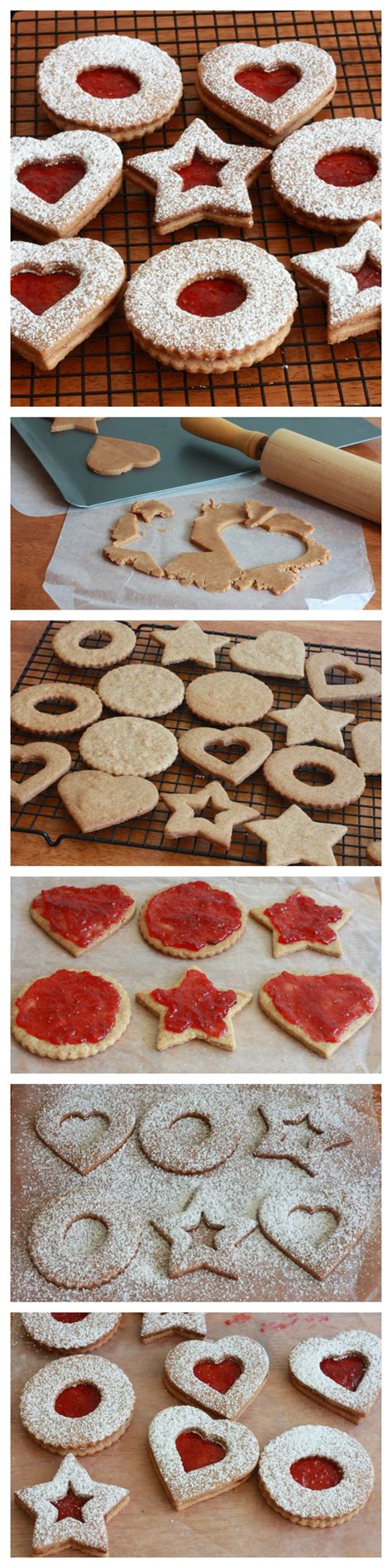 These peanut butter and jelly cookies are the most delicious peanut butter cookie topped with strawberry jam and a vanilla glaze. Linzer Cookies (Linzerkekse) | Recipe | Linzer cookies ...