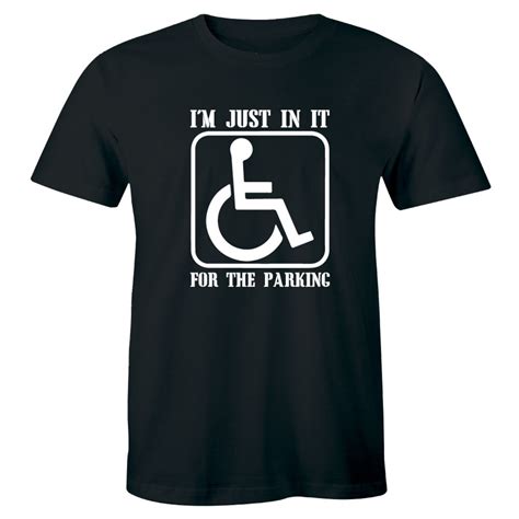 i m just in it for the parking funny t shirt handicap etsy 日本