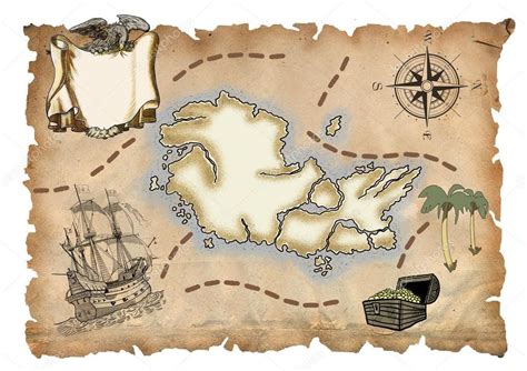 Mapa Del Tesoro Mapas De Piratas Mapas Del Tesoro Invitacion De Mapa