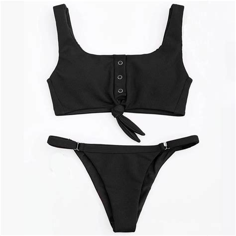 Sexy Bikini Set 2018 New Bathing Suit Women Two Piece Swimsuit Black