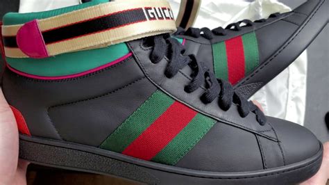 Gucci Ace Stripe High Top Sneaker Black Youtube