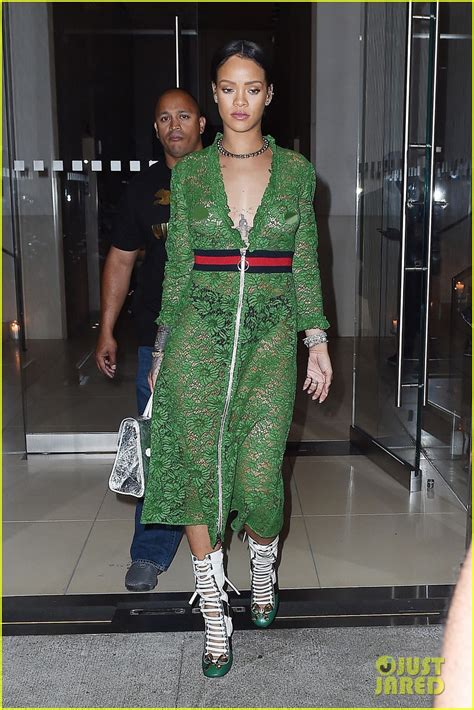 Rihanna Wears Sheer Dress With No Bra In Nyc Photo 3666877 Rihanna Sheer Photos Just Jared