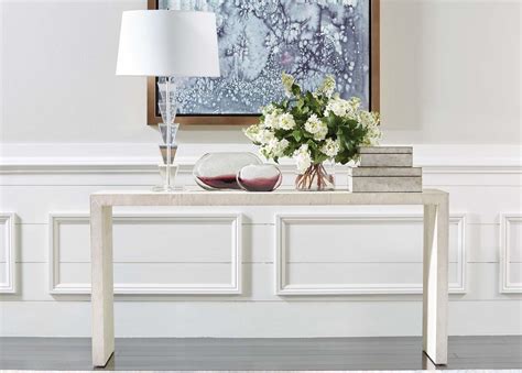 Find glass accent end tables, stylish lacquerware side tables, and other choices in a range of materials. Rhys Shagreen Console Table | Ethan Allen Console Table ...