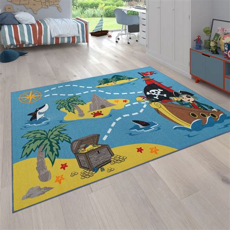 Ich biete unseren piraten teppich zum verkauf an. Spiel-Teppich Kinderzimmer Piraten Motiv | TeppichCenter24
