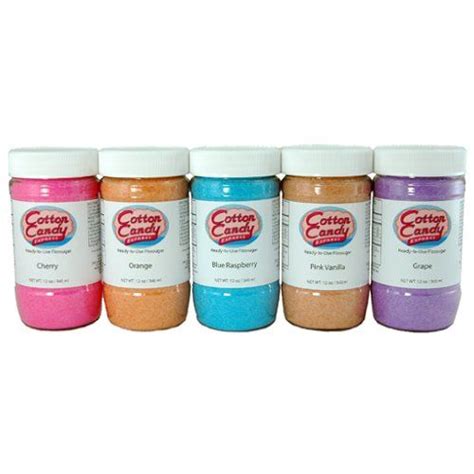 Cotton Candy Express Floss Sugar Variety Pack With 5 11oz Plastic