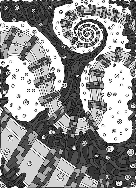 Get inspired by our community of talented artists. Wandering Abstract Line Art 02 Grayscale Drawing by Dream ...