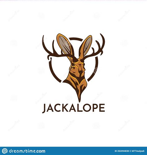 Jackalope Logo Vector In Modern Style Stock Vector Illustration Of