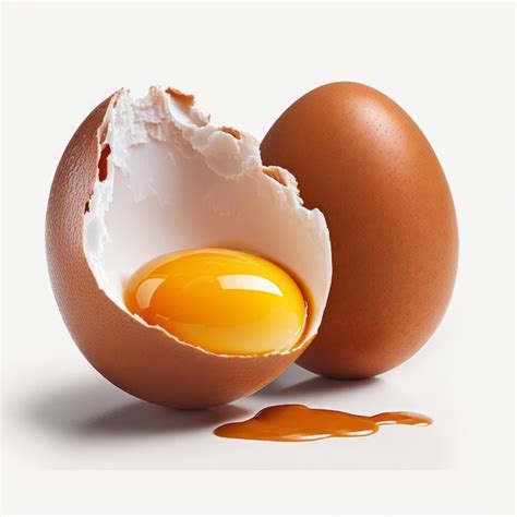 Premium Photo Real Egg Standing Egg With White Background Generative Ai