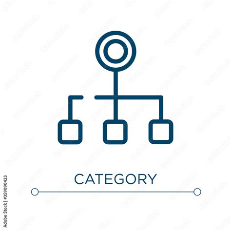 Category Icon Linear Vector Illustration Outline Category Icon Vector
