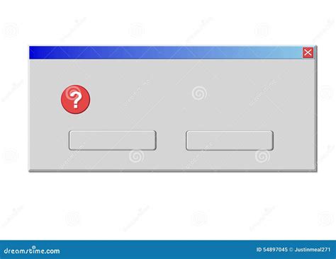 Windows Dialog With Buttons Question Sign Empty Stock Illustration