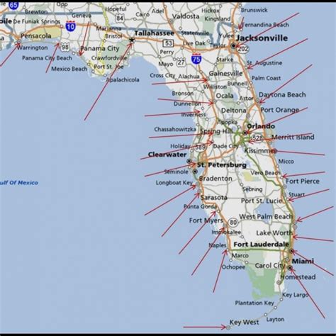 Map Of West Coast Of Florida Usa - Printable Maps