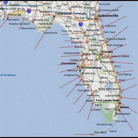 West Coast Map Of Florida United States Map