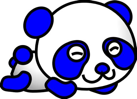 Blue Panda Clip Art At Vector Clip Art Online Royalty Free