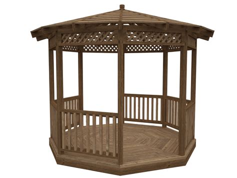 Wooden Gazebo 3d Model 5 Max 3ds 3dm Unknown Free3d