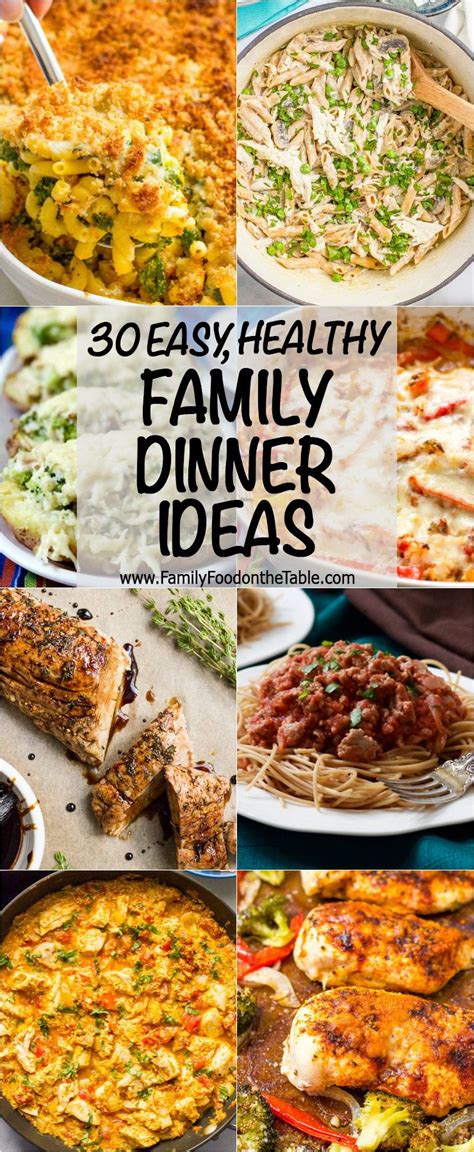 These easy dinner for two recipes include sandwiches and salads, but there's also much more! 30 Easy Healthy Family Dinner Ideas | Easy family dinners ...