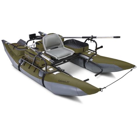 The Colorado Xt Pontoon Sage Silver Inflatable Pontoon Boats Small