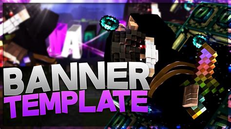 Epic Minecraft Banner Template C4dphotoshop Youtube