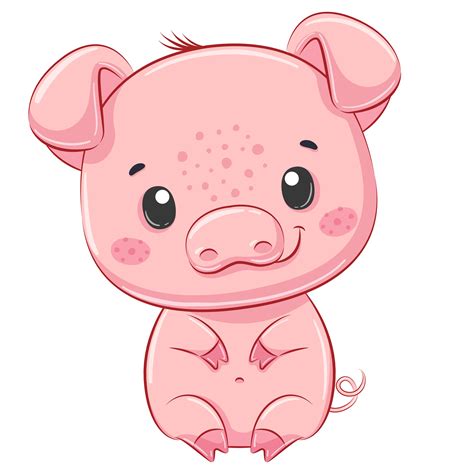 Pigs Clipart Pigs Clip Art Pigs Png Cute Pig Clipart Happy Etsy My