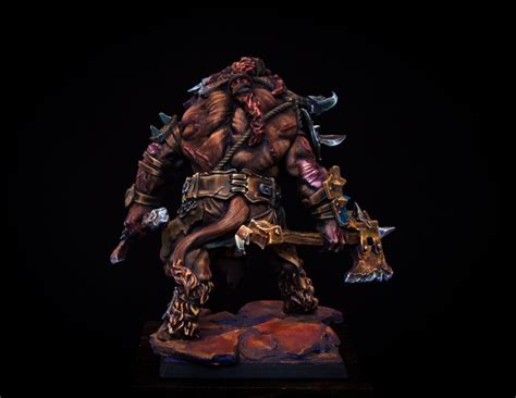 Minotaur Berserker Zealot Miniatures Boxart By Aleksandra Cvetanovski