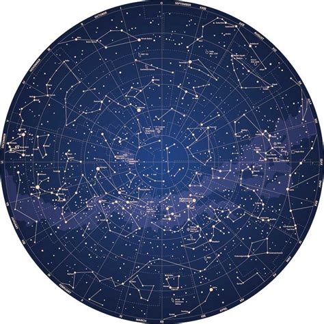 Detailed Map Of Constellations Wallpaper Mural Murals Your Way