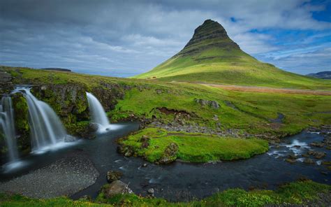 Iceland Mountains Waterfalls Kirkjufell 5k Macbook Air Wallpaper
