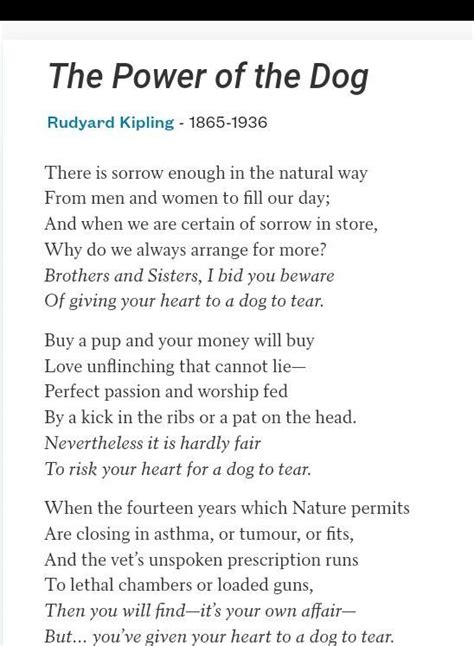 Garten Schrein Daumen The Power Of The Dog Rudyard Kipling Nicht