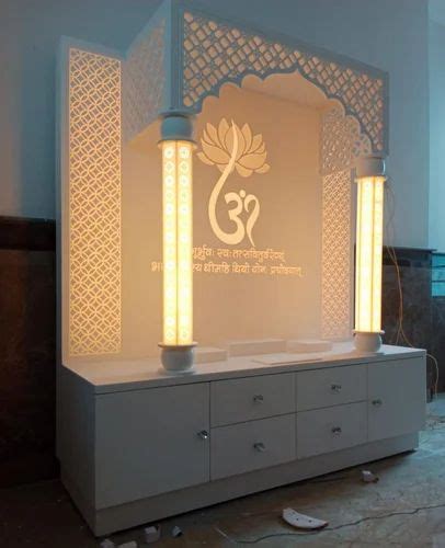 White Polished Corian OM Mandir For Religious At Rs Square Feet In Noida ID