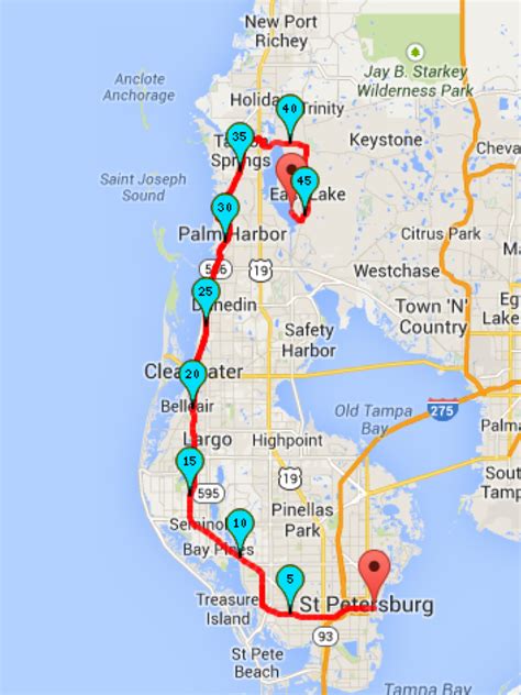 Pinellas County Trail Loop Primary Selection Criteria Pinellas Trail Map Florida Printable