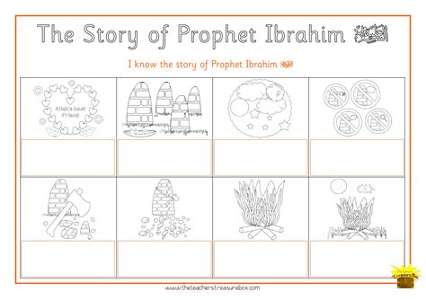 The Story Of Prophet Ibrahim Sentence Match Worksheet