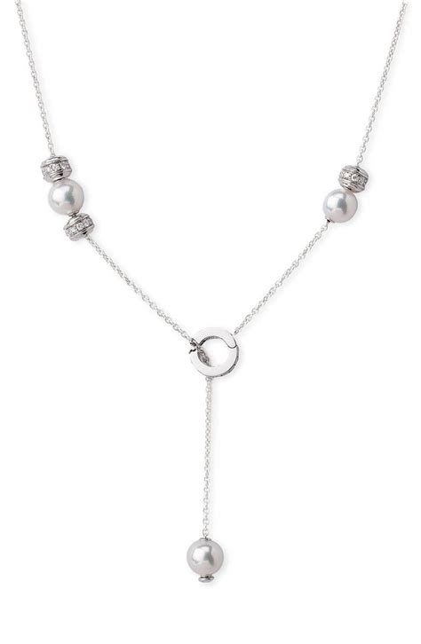 Mikimoto Pearls In Motion Akoya Cultured Pearl And Diamond Necklace