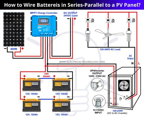How To Wire Batteries In Series Parallel To A Solar Panel